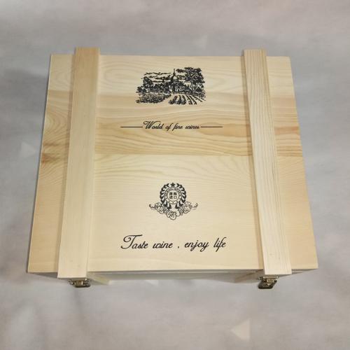 厂家批发红酒礼盒六支装木箱子木盒实木葡萄酒礼盒木质包装盒